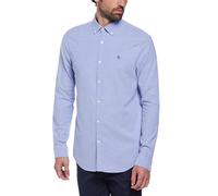 Original Penguin Men's EcoVero™ Oxford Stretch Shirt Long Sleeve 100% Cotton - Amparo Blue