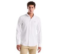 Original Penguin Men's EcoVero™ Oxford Stretch Shirt Long Sleeve 100% Cotton - Bright White