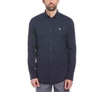 Original Penguin Men's EcoVero™ Oxford Stretch Shirt Long Sleeve 100% Cotton - Dark Sapphire