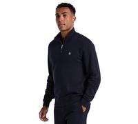 Original Penguin Mens Org Flc Qtr Zip Stic Sweatshirt, Dark Sapphire, L UK