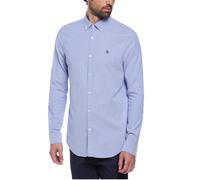 Original Penguin Men's EcoVero™ Oxford Stretch Shirt Long Sleeve 100% Cotton - Amparo Blue