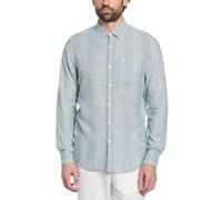 Original Penguin Mens Pacific Long Sleeve Cotton Linen Ecovero Shirt