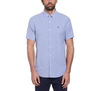 Original Penguin - Men's Shirt, SS Oxford STRTCH NO Fit Shirt, Amparo Blue, M