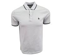 Original Penguin Men's Slim Fit Earl Polo Shirt (Sizes S-XXL), Bright White (No Pocket), Large