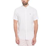 Original Penguin - Men's Shirt, SS Oxford STRTCH NO Fit Shirt, Bright White, XL