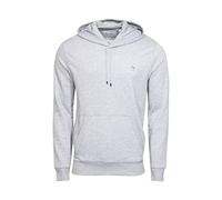 Original Penguin Men's Standard Sticker Pete Long Sleeve Pullover Hoodie Shirt, Rain Heather, X Large