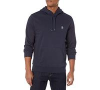 Original Penguin Men's Sticker Pete Long Sleeve Pullover Hoodie Shirt Sweater, Dark Sapphire, XL