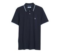 Original Penguin Mens Striped Regular Short-Sleeved Polo Shirt - Dark Sapphire - S - Dark Sapphire - 62% Cotton/34% Lyocell/4% Elastane