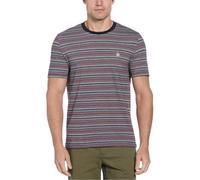 Original Penguin Mens Striped T-Shirt Dark Sapphire L