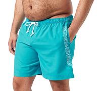 Original Penguin Men's SWM VERT Side Branding Swim Trunks, Caribbean SEA, Medium