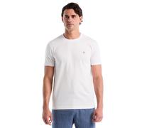 Original Penguin Men's T-Shirt - Sticker Pete Logo, Short Sleeve, 100% Organic Cotton, Bright White