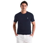 Original Penguin Men's T-Shirt - Sticker Pete Logo, Short Sleeve, 100% Organic Cotton, Dark Sapphire Blue
