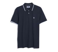 Pique Sticker Pete Tipped Polo Shirt In Dark Sapphire