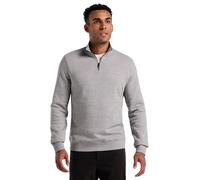 Original Penguin Quarter ZipSticker Pete Organic Cotton Fleece, M, Rain Heather