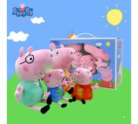 Original Peppa Pig Plush Toys George Holiday Party Decoration Family of 4 Suit Children's Toys Christmas Gifts have box