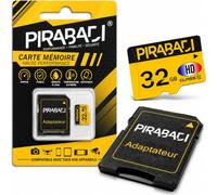 Original Pirabadi Ultra Extreme Pro 32 GB Micro SD Memory Card + Adaptor - 100% French Brand