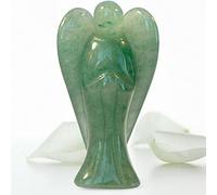 Original Pocket Guardian Angel with Serenity Prayer Card - Green Aventurine Healing Stone Figurine - Loved Ones(3 inch)