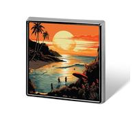 Original Poster for Endless Summer Square Lapel Pin Printed Aluminum Alloy Memorial Pins Cute Funny Square Brooch Personalized Lapel Badge for Coats Suit Jackets And Wedding Gift