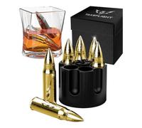 Bar Originale Set Of 6 Bullet Ice Cubes Gold, Gold