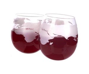 Original Products Bar Originale Globe Rocker Glasses 300Ml Set Of 2 Clear