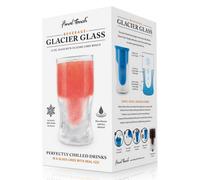 Final Touch Glacier Glass Tumbler with Silicone Ice Mould for Wall of Ice Inside