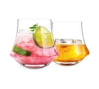Original Products Final Touch Revolve Spirit Glasses 400Ml Set Of 2 Clear