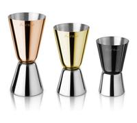 Original Products Final Touch Set Of 3 Mixed Metal Double Jigger