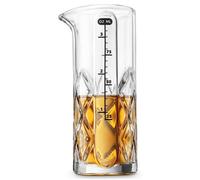Final Touch Yarai Double Jigger Glass Cocktail Mixing Jug Heavy Duty Measuring Cup Thick Walled Glass - 3.4 oz / 100 ml