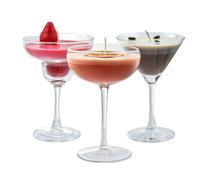 Original Products Mikamax Cocktail Candle Gift Set Of 3 - Martini & Daiquiri Scented Soy Wax Candles
