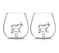 Original Products Set Of 2 Bar Bespoke Highland Cow In A Glass 500Ml - Clear