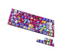 Original Profile Keycaps Graffiti Art Theme PBTs Materials 74/140Key Transparents Side Print for Various Keyboard Layouts Anti Oil Keycaps