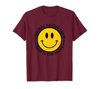 Original Raving Crew Keep it Old Skool Rave and Raver T-Shirt, Men, Burgundy, Small