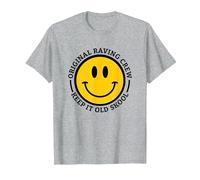 Original Raving Crew Keep it Old Skool Rave and Raver T-Shirt, Men, Heather Grey, Small