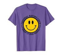 Original Raving Crew Keep it Old Skool Rave and Raver T-Shirt, Men, Purple Heather, X-Large