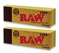 Original RAW Paper Filter Tips Cards ROACHES UNREFINED & UNBLEACHED No Chlorine Or Chemical, Natural RIZLA Rolling ECO Smoking Cigarette Filling Tobacco UK FREE P&P (2 x RAW TIPS (100 x CARDS))
