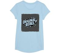 Original Rebel: Edgy Punk Rock Aesthetic for Free Spirits T-Shirt, Girls, Baby Blue, Medium