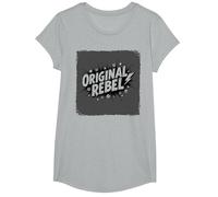 Original Rebel: Edgy Punk Rock Aesthetic for Free Spirits T-Shirt, Girls, Heather Grey, Large