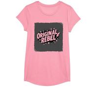 Original Rebel: Edgy Punk Rock Aesthetic for Free Spirits T-Shirt, Girls, Pink, Medium