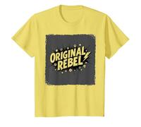 Original Rebel: Edgy Punk Rock Aesthetic for Free Spirits T-Shirt, Kids, Lemon, 3 Years