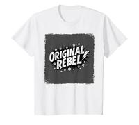 Original Rebel: Edgy Punk Rock Aesthetic for Free Spirits T-Shirt, Kids, White, 6 Years