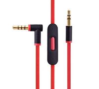 Original Replacement Cable/Wire for Beats by Dre Headphones Solo/Studio/Pro/Detox/Wireless-Red +Original OEM Replacement Leather Pouch Bag for Dr.Dre Monster-Red