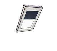 Original Roto Blackout Roller Blind ZRV Almost complete Blackout Guide Rail Silver For Roto Roof Windows Series Q Size 078/160 | 07/16 Colour Night Blue