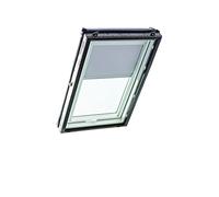 Original Roto Blackout Roller Blind ZRV Almost Complete Blackout Guide Rail Silver for Roto Roof Windows Series Designo R4/R7 and Classic 43/73 With Size 114/118 | 11/11 Light Grey