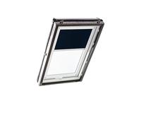 Original Roto Blackout Roller Blind ZRV Almost Complete Blackout Guide Rail White for Roto Roof Windows Series Designo R4/R7 and Classic 43/73 With Size 054/078 | 05/07 Night Blue
