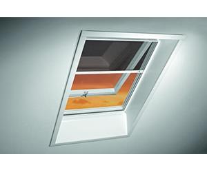 Original Roto Insect Screen Roller Blind ZRI | Installation on Frame | White Guide Rail | Standard Fabric | for Roto roof Windows Series 84/R8/i8 with Size 074/140 | 07/14