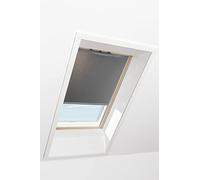 Original Roto Roller Blind Exclusive ZRE Daylight Blind for Roto Roof Windows Guide Rail Silver For Windows Series Q Size 134/078 | 13/07 Colour Dark Grey