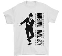 Original Rude Boy 2Tone 2 Tone SKA Mens T-Shirt 100% Cotton White L