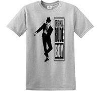 Original Rude Boy T-Shirt 2 Tone The Specials Original Two Tone 2 Tone Records (Sport Grey, XL)