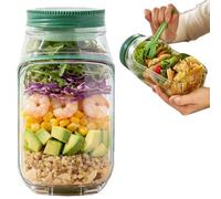 Original Salad Container, Side-Opening Salad jar, Portable Salad jar, airtight, Vertical Layered Salad jar, Suitable for Lunch, Work, Family Meals, Outdoor Activities, and Travel. (1)