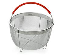 Original Salbree Steamer Basket for 3qt Instant Pot Accessories, Stainless Steel Strainer and Insert fits IP Insta Pot, Instapot 3qt, Other Pressure Cookers and Pots, Premium Silicone Handle